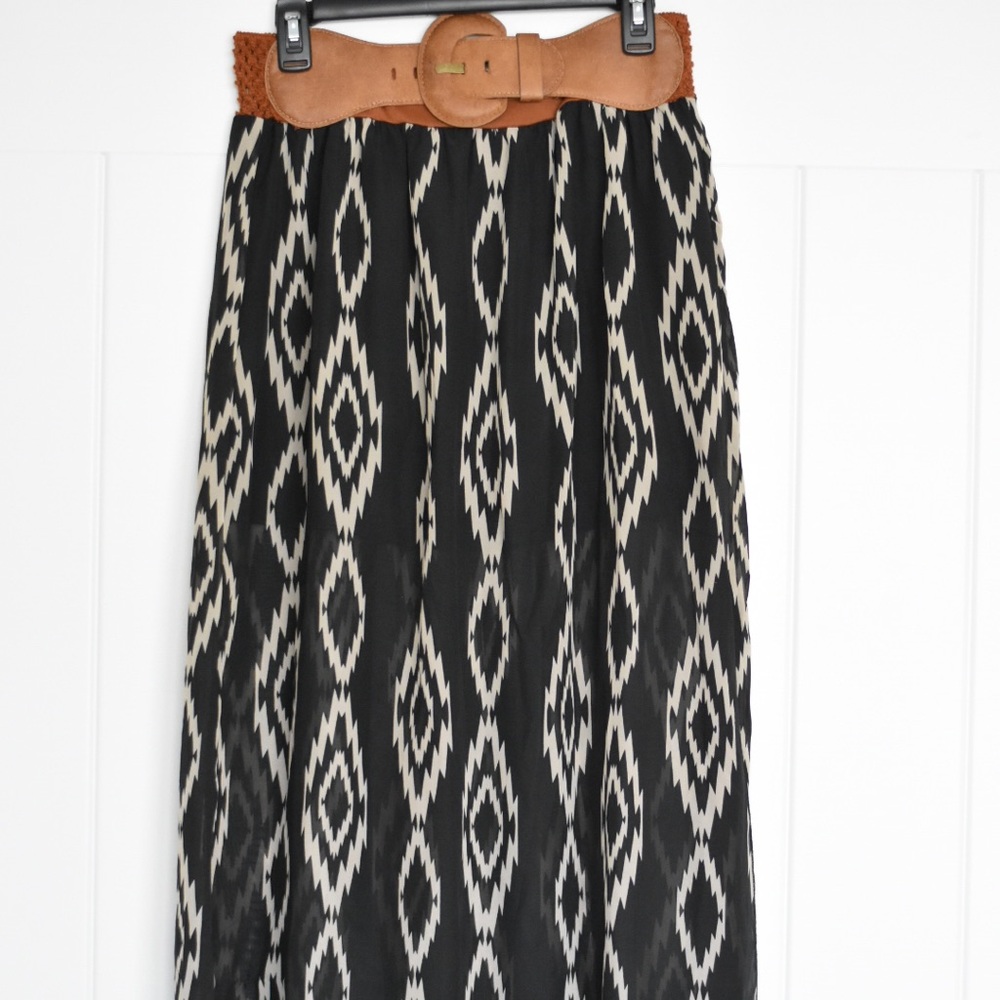 Black maxi skirt
